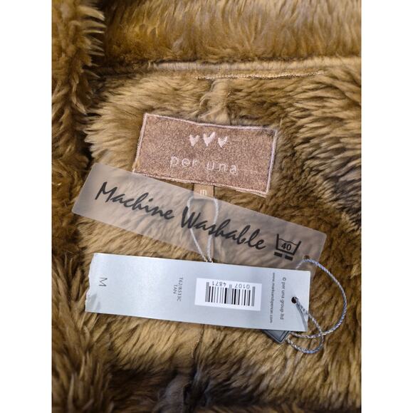 Per Una Womens Boho Faux Suede and Fur Belted Gilet Vest Waistcoat Jacket Medium - Picture 5 of 7